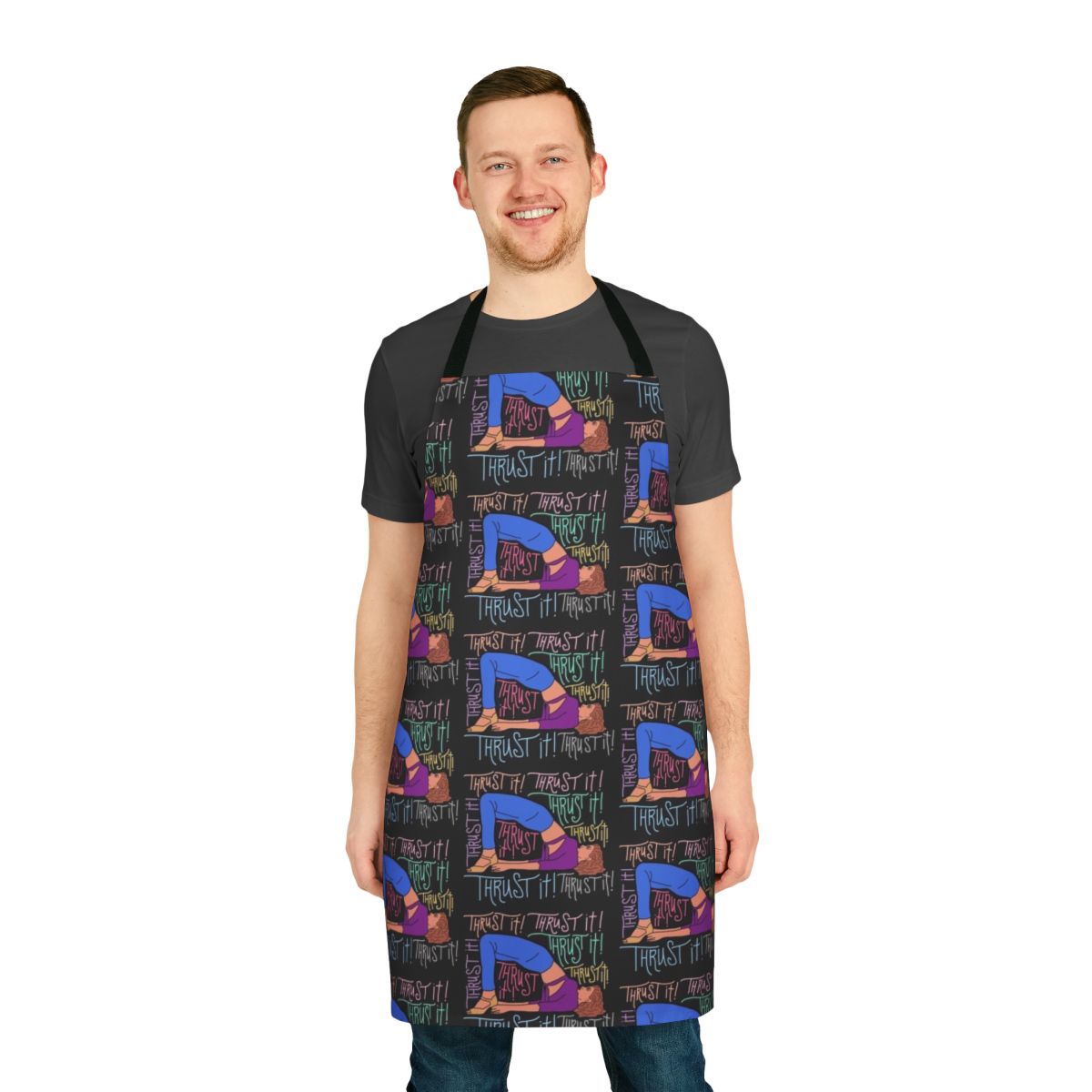 Stylish apron featuring a Showgirls-inspired design, perfect for movie fans and home cooks.