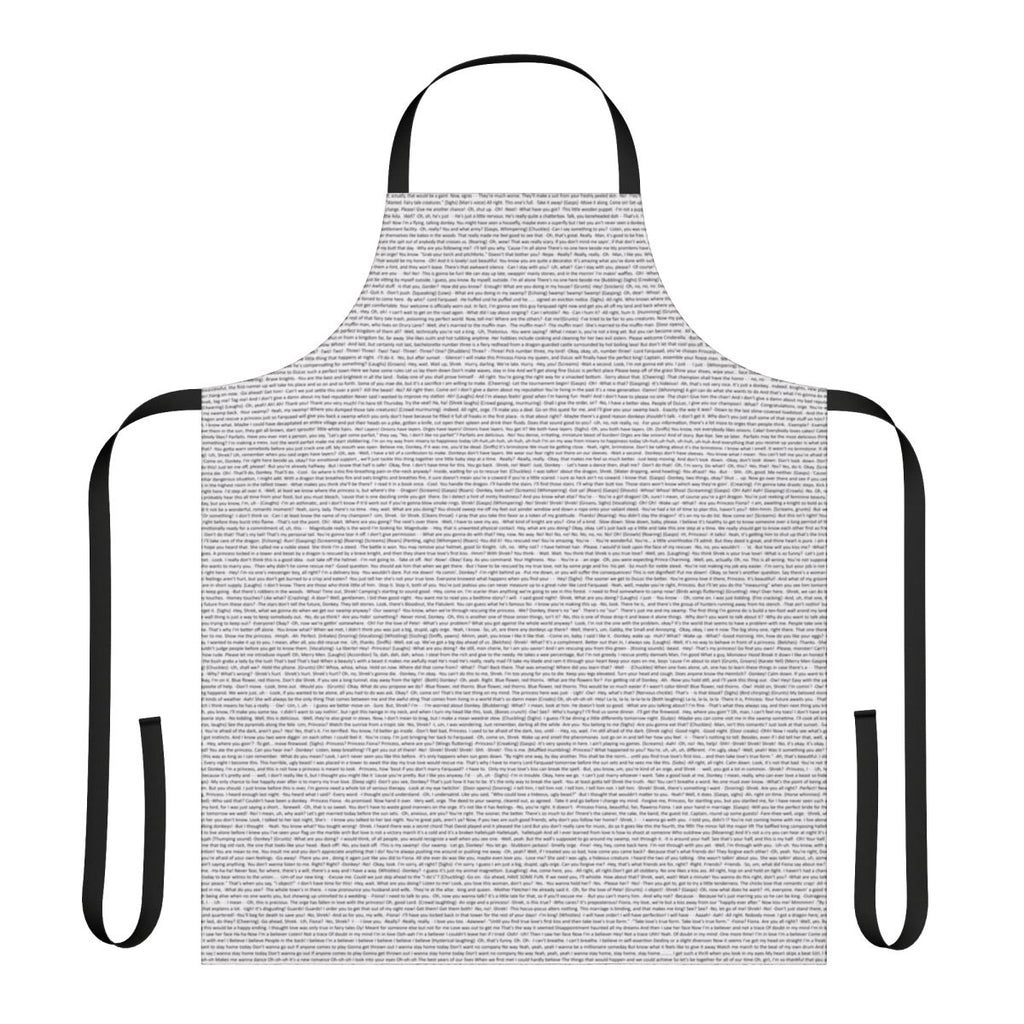 Shrek script themed cooking apron with humorous and original design