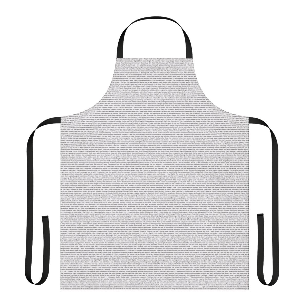 Shrek script themed cooking apron with humorous and original design