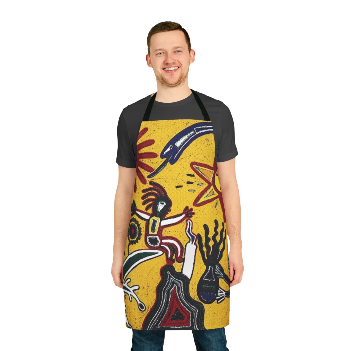 Siangsabtu Midnight Sand Moon Oil Tour Apron with band logo