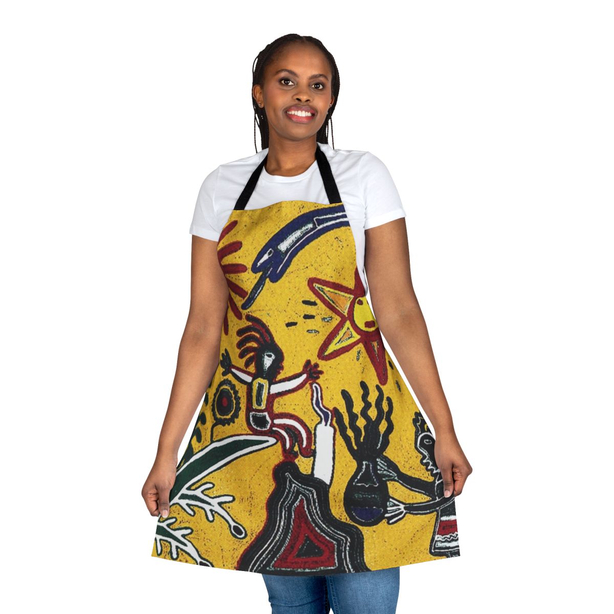 Siangsabtu Midnight Sand Moon Oil Tour Apron with band logo