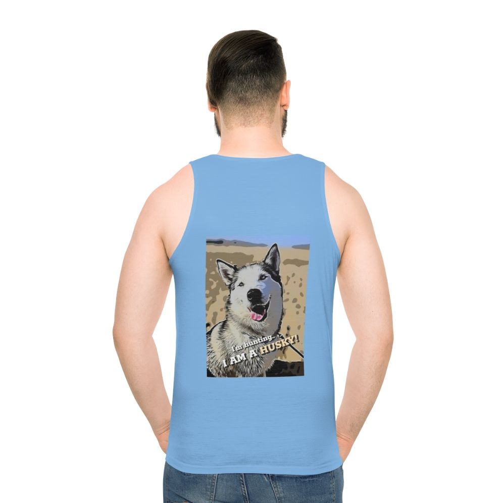 Siberian Husky wearing Unisex Tank Top