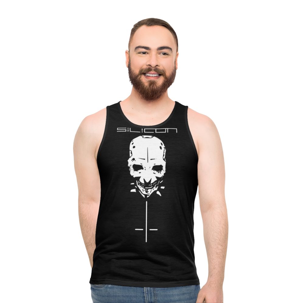 Sidonia no Kishi Unisex White Tank Top with Blame Logo