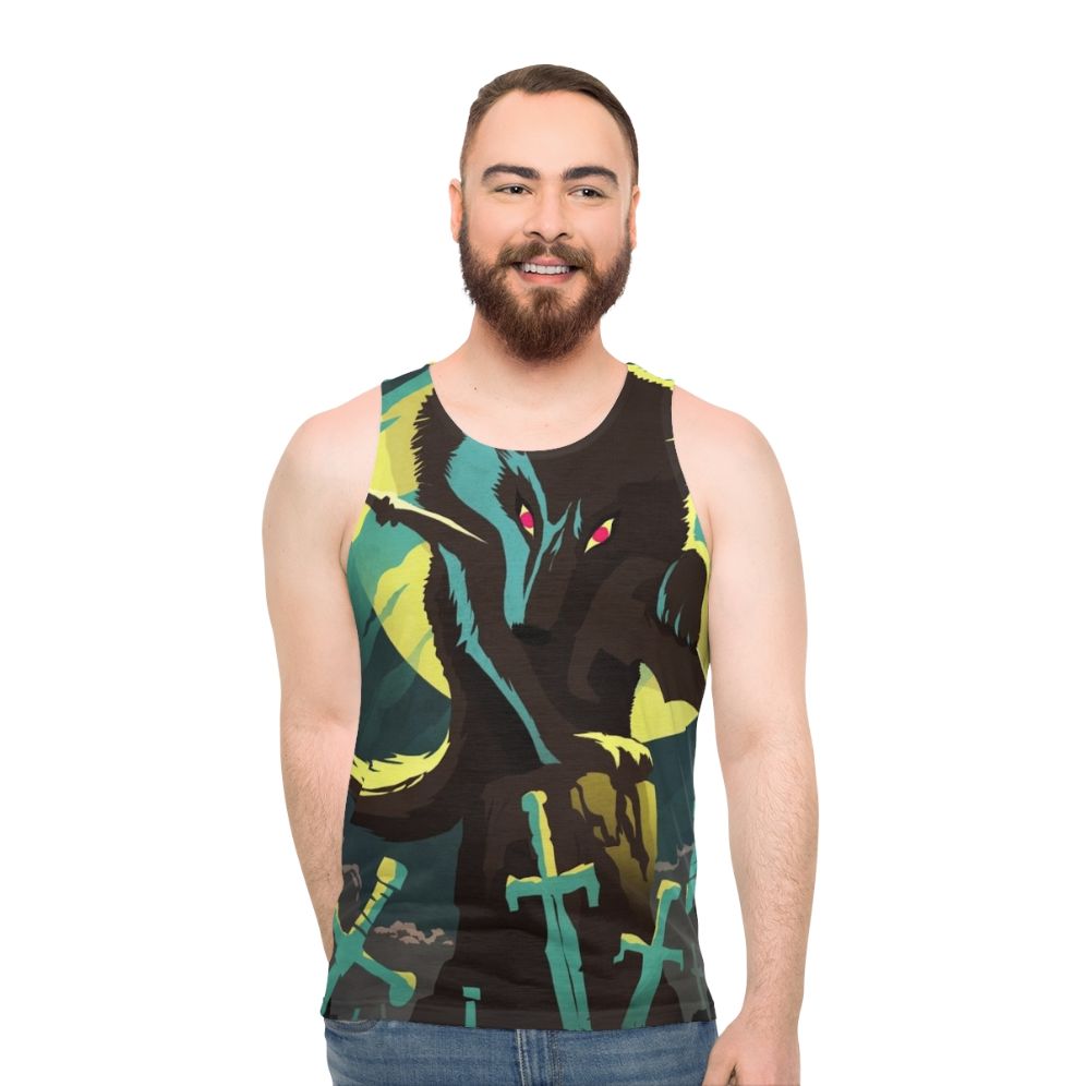 Sif the Great Grey Wolf Dark Souls Unisex Tank Top