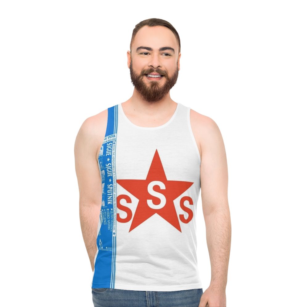 Sigue Sigue Sputnik 1980s cyberpunk unisex tank top