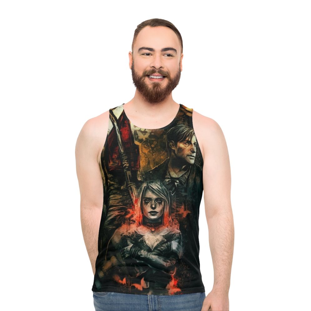 Silent Hill 2 horror video game unisex tank top