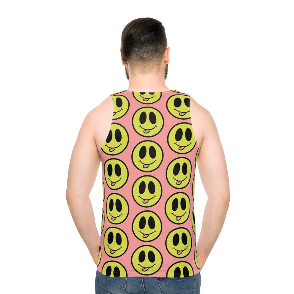 Silly smiley face unisex graphic tank top