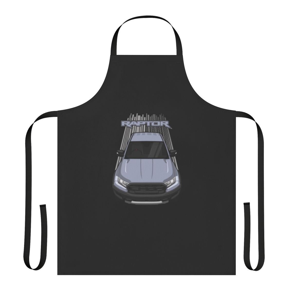 Silver apron featuring the Ford Ranger Raptor design
