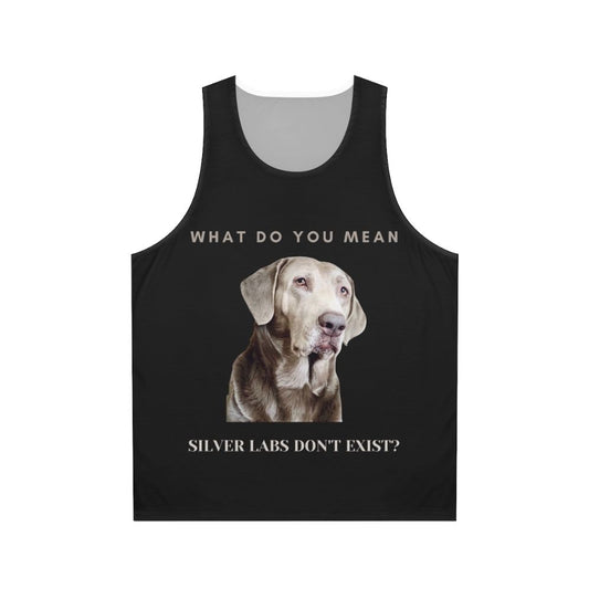 Silver Labrador Retriever on Unisex Tank Top