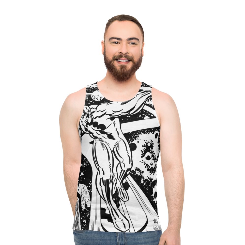 Silver Surfer cosmic superhero unisex tank top
