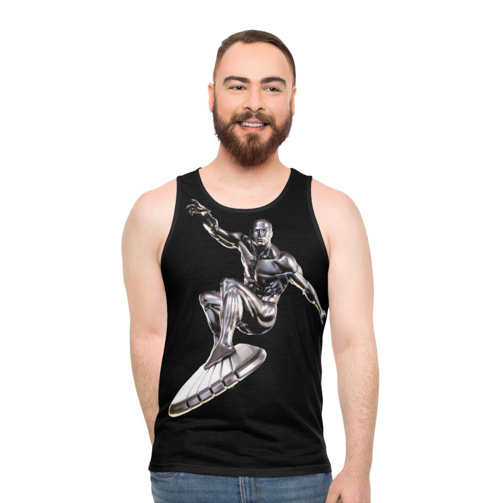 Silver Surfer Unisex Tank Top featuring Norrin Radd, the Herald of Galactus