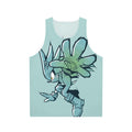 Silver unisex tank top with Sonic the Hedgehog themed design