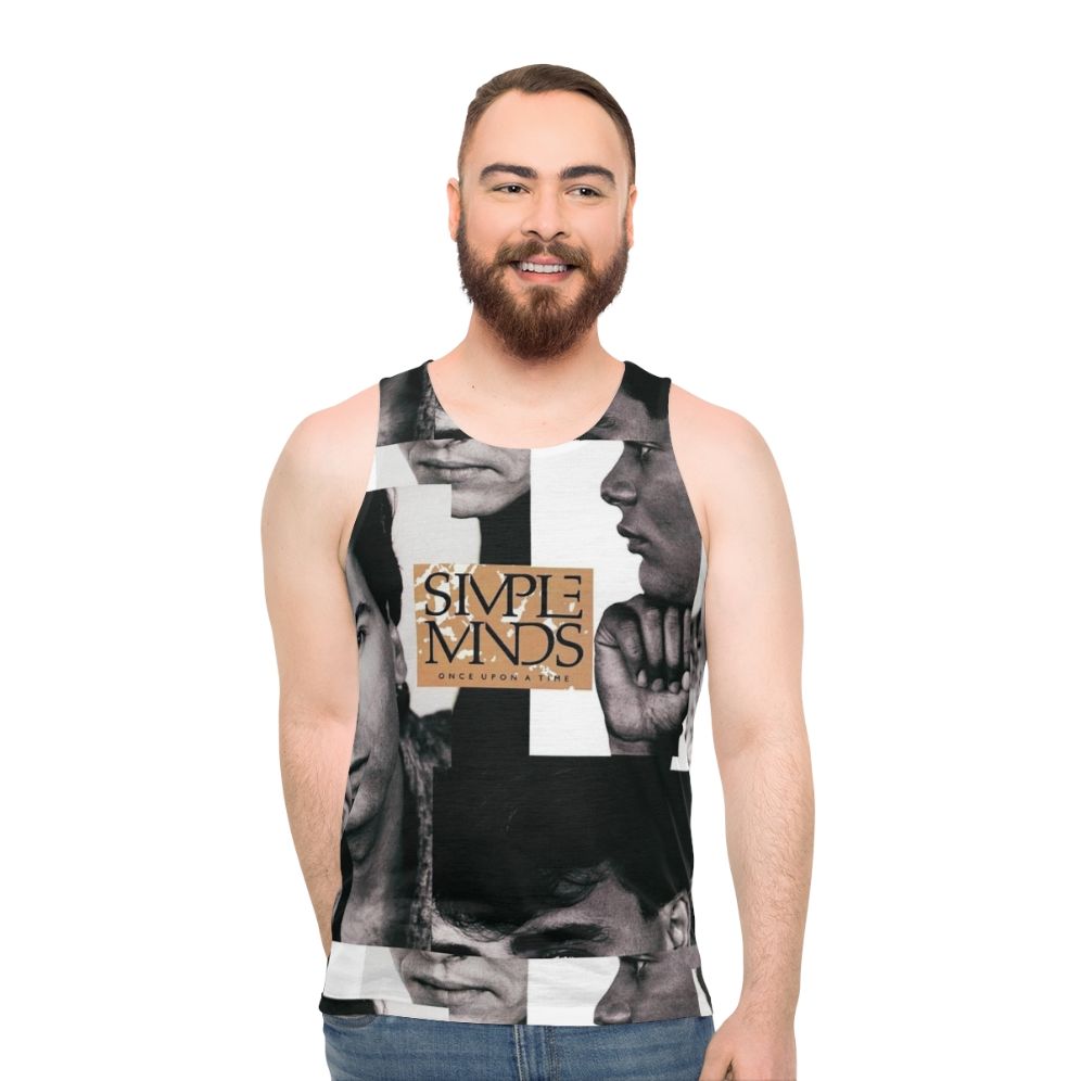 Unisex tank top featuring the iconic Simple Minds album cover
