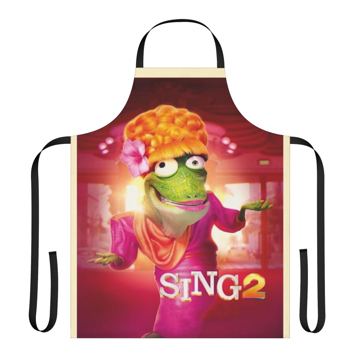 Sing 2 inspired apron with cute characters from the animated movie