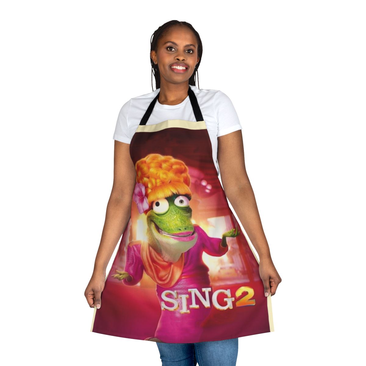 Sing 2 inspired apron with cute characters from the animated movie