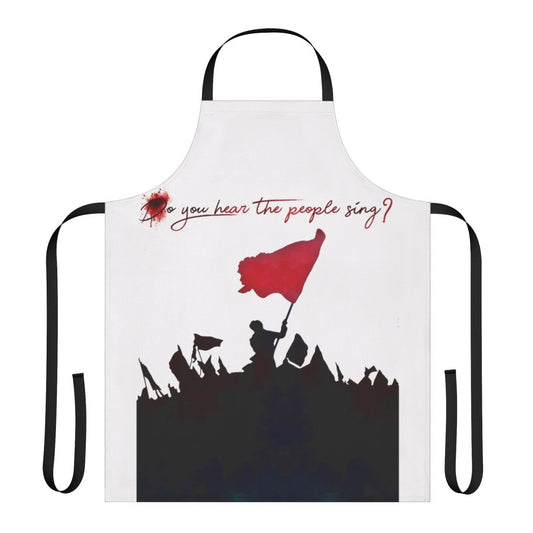 Les Miserables inspired apron with "Do You Hear The People Sing" lyrics
