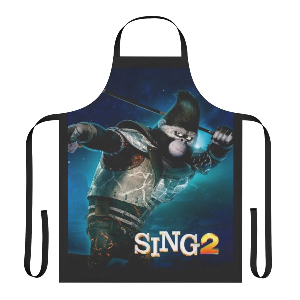 Sing 2 Themed Apron with Buster Moon, Meena, Ash, and Other Characters