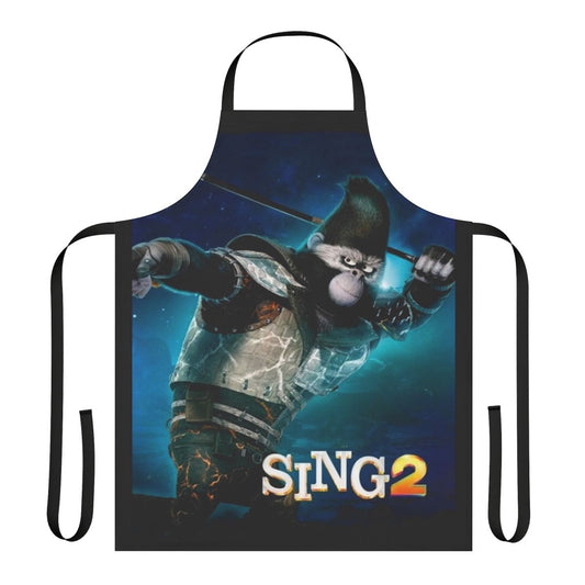 Sing 2 Themed Apron with Buster Moon, Meena, Ash, and Other Characters