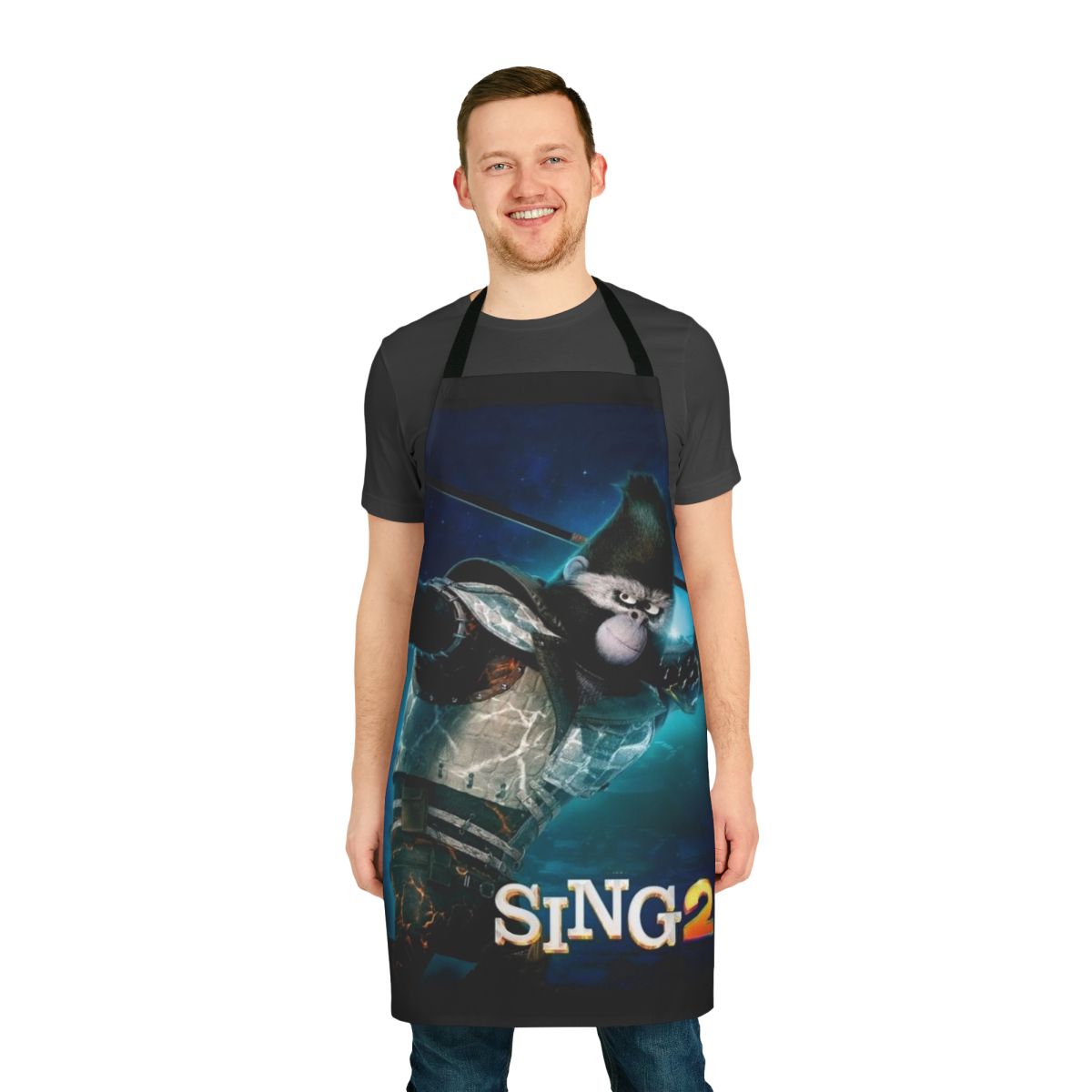 Sing 2 Themed Apron with Buster Moon, Meena, Ash, and Other Characters