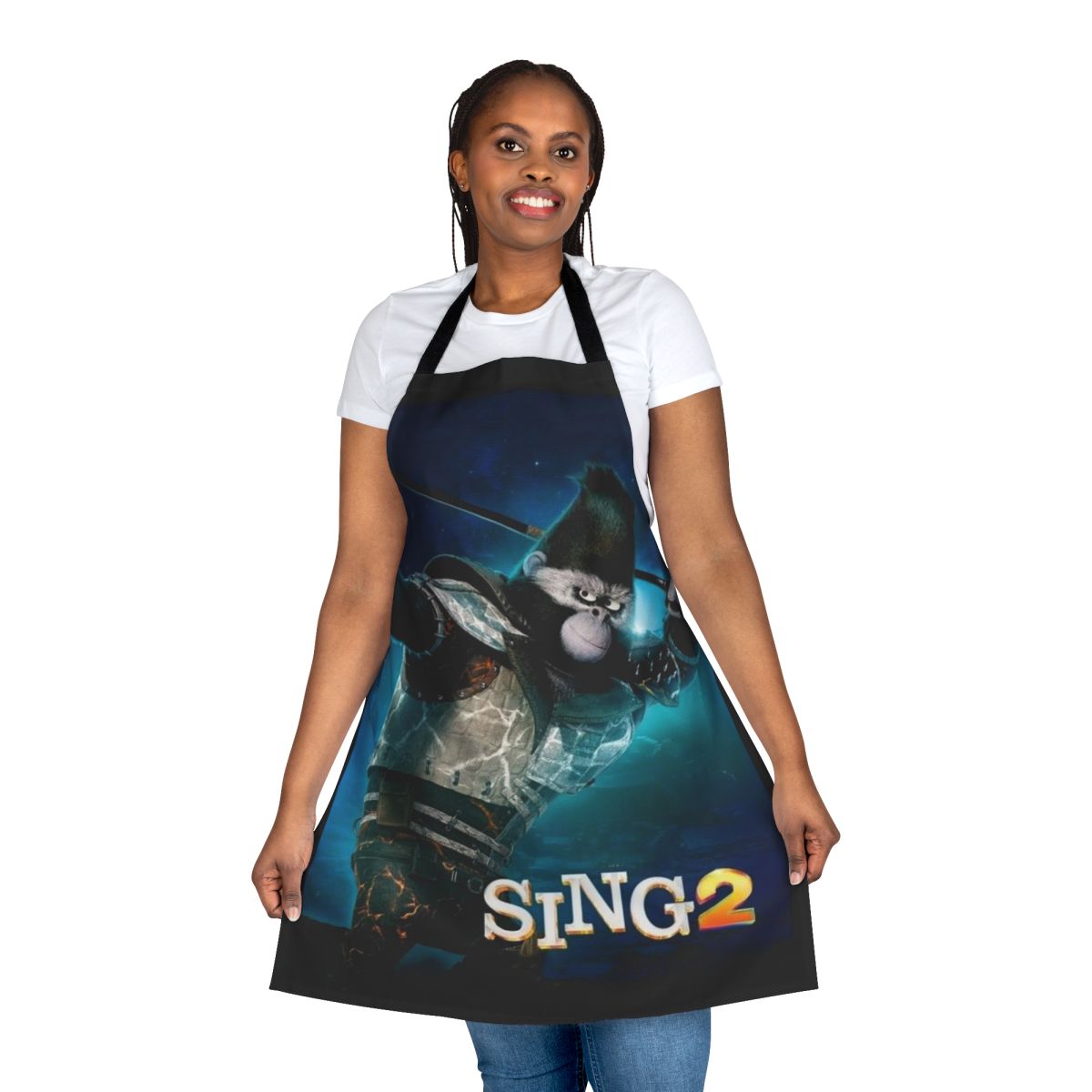 Sing 2 Themed Apron with Buster Moon, Meena, Ash, and Other Characters