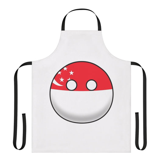 Illustrated Singaporean Countryball Design on a Durable Apron