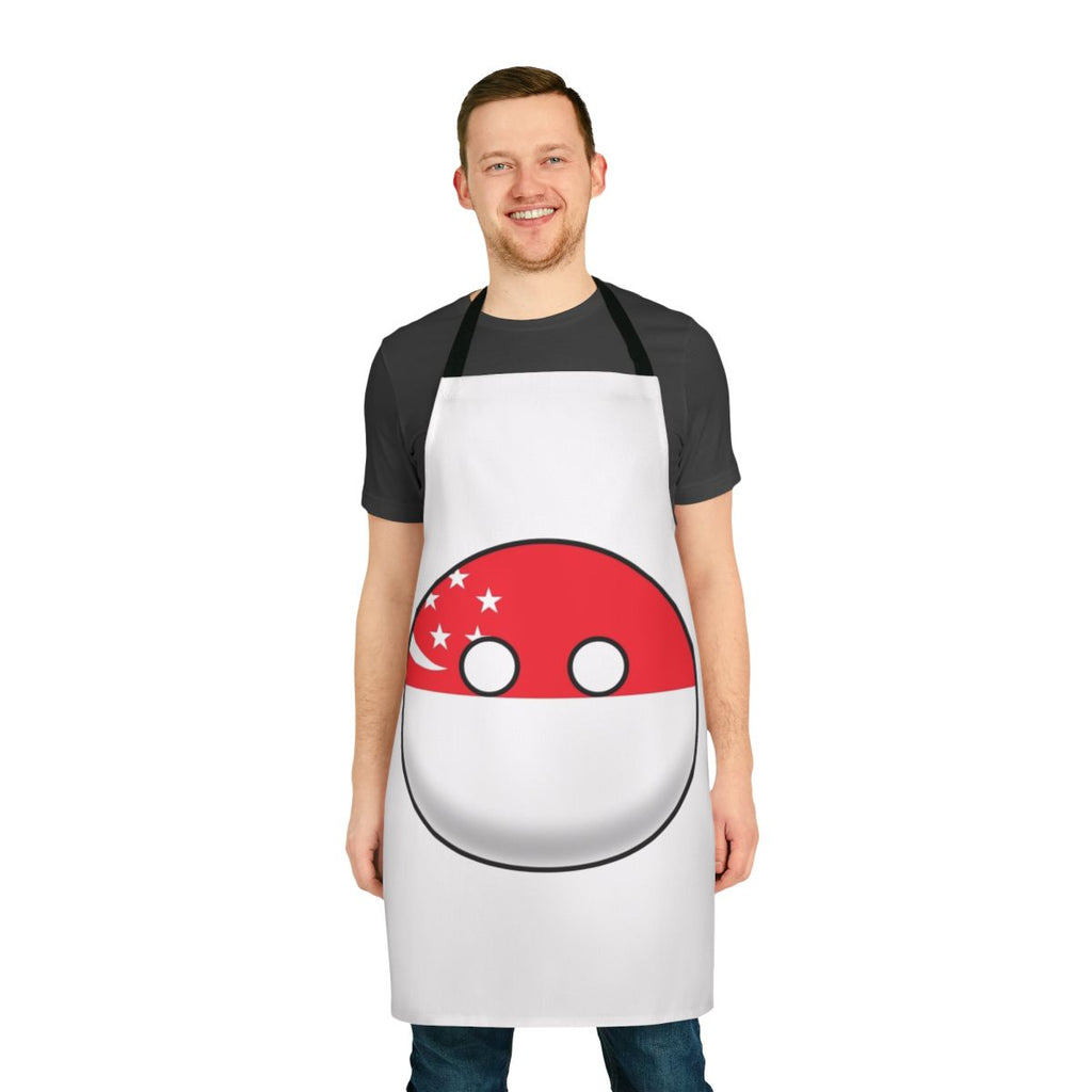 Illustrated Singaporean Countryball Design on a Durable Apron