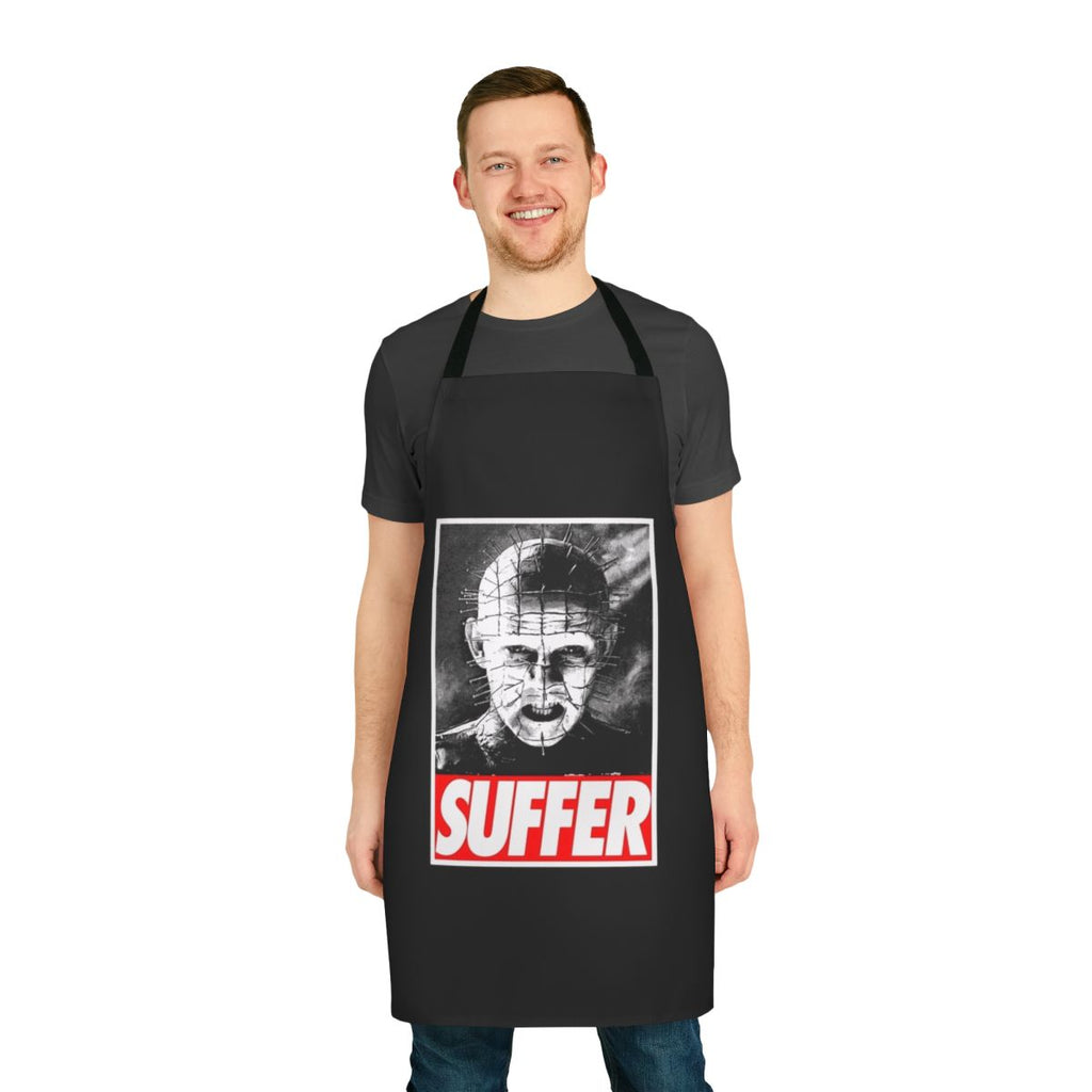 Pinhead horror-themed apron with Hellraiser-inspired design