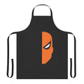 Sinister superhero villain-inspired apron with Deathstroke/Slade Wilson design