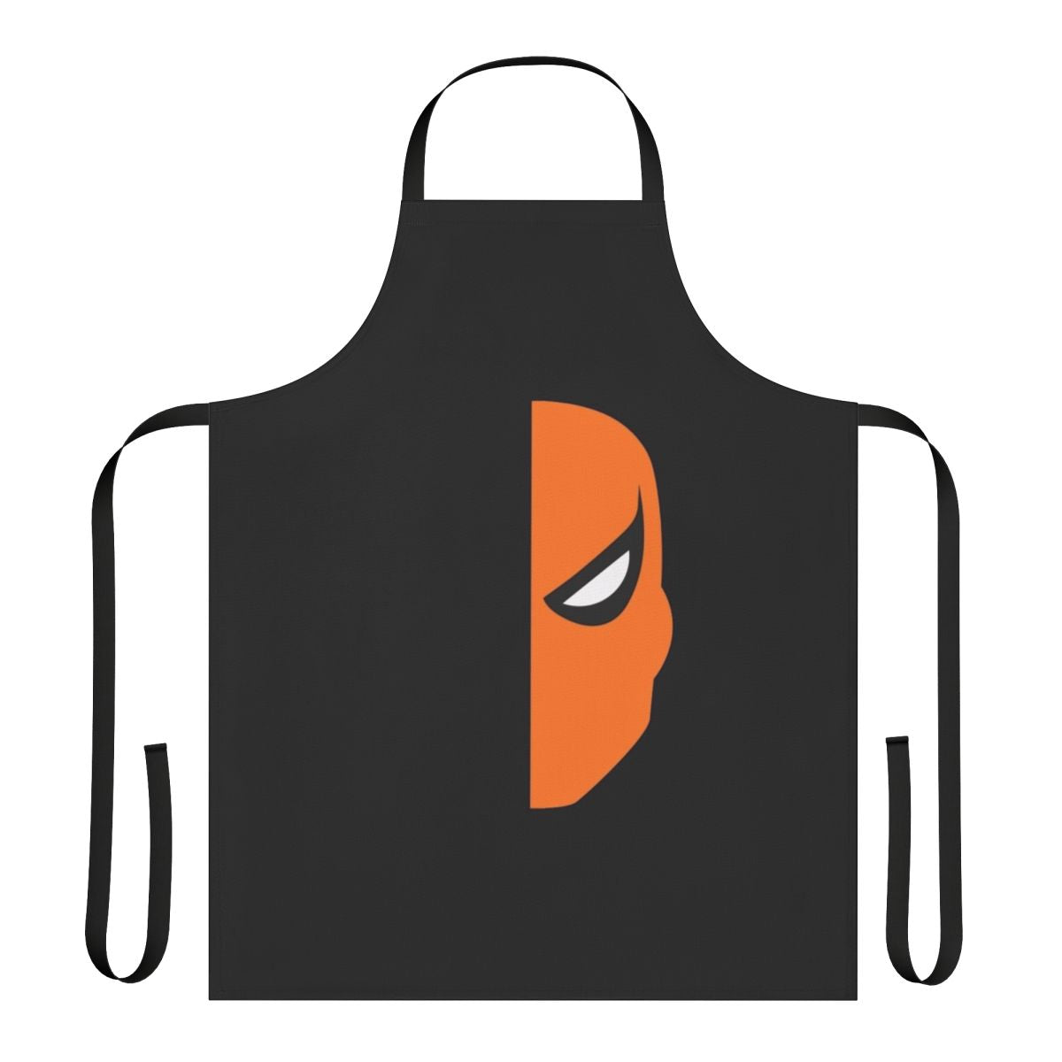 Sinister superhero villain-inspired apron with Deathstroke/Slade Wilson design