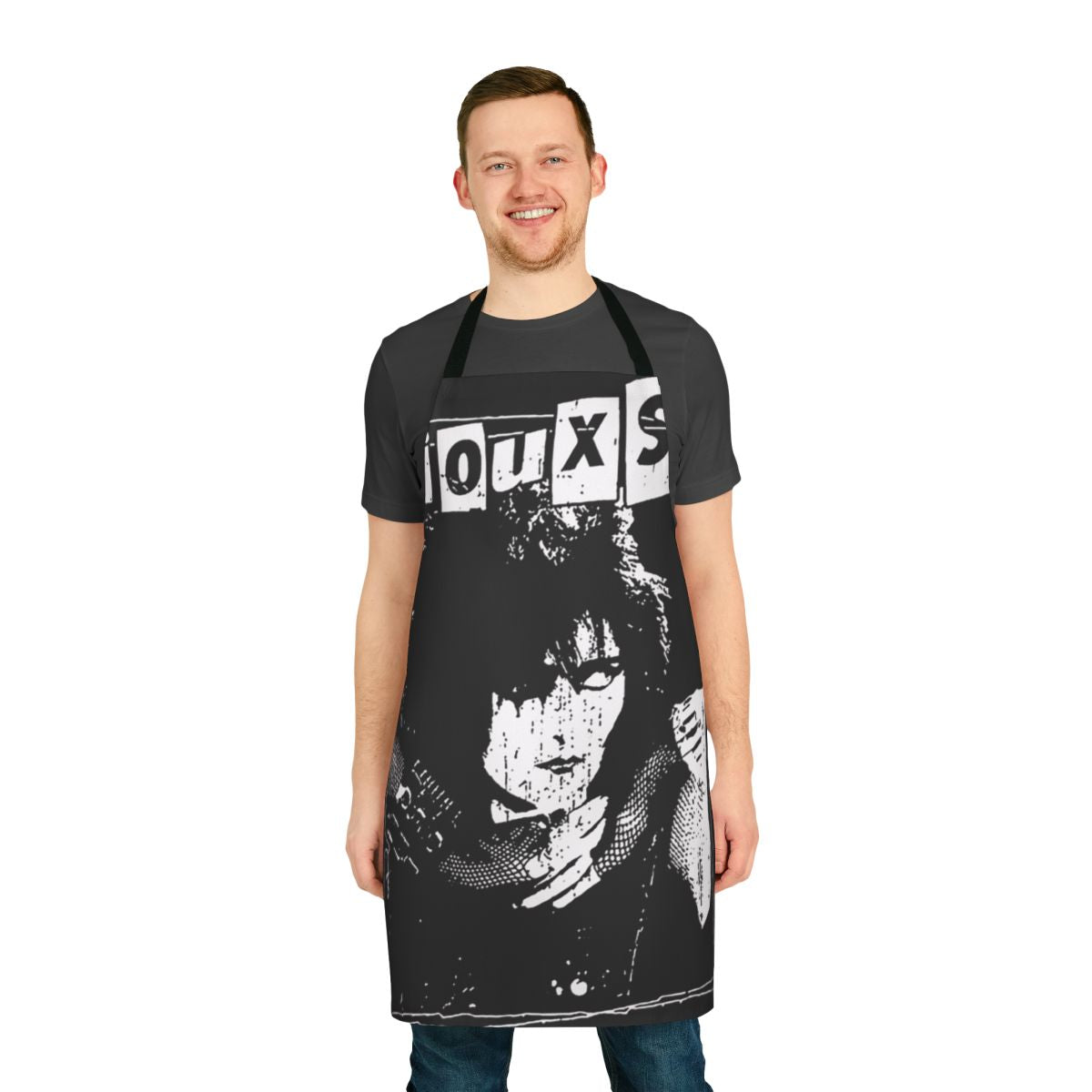 Siouxsie and the Banshees inspired apron with logo artwork design