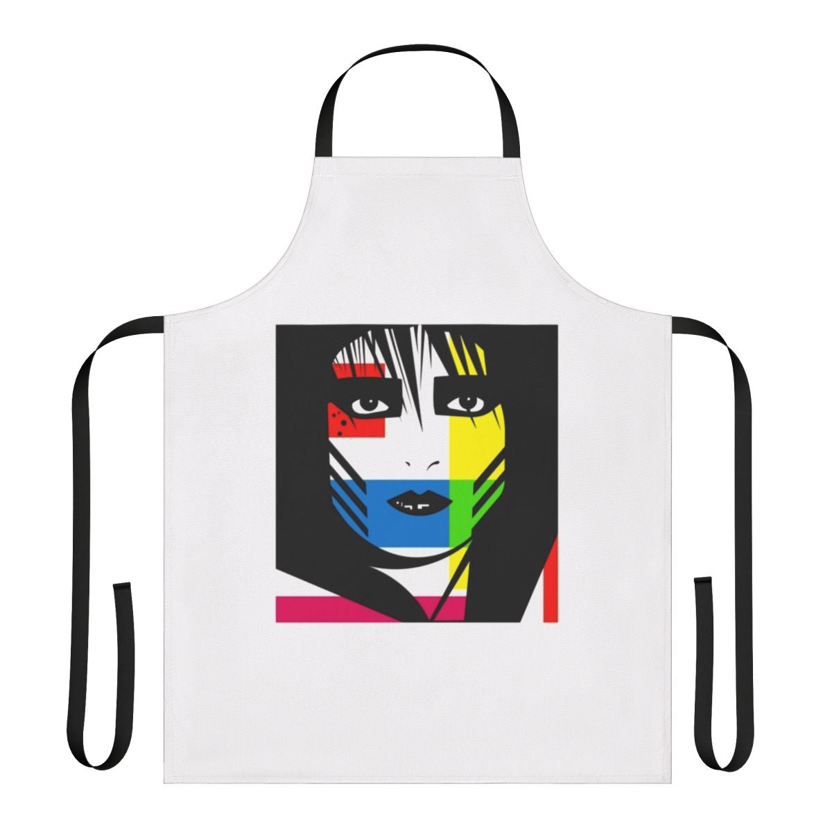 Siouxsie and the Banshees inspired punk goth apron with band logo and retro design