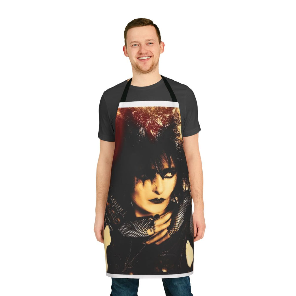 Siouxsie Sioux inspired punk rock design printed on a high-quality kitchen apron