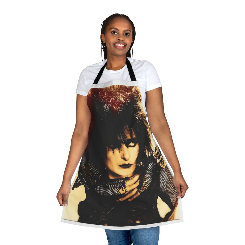 Siouxsie Sioux inspired punk rock design printed on a high-quality kitchen apron