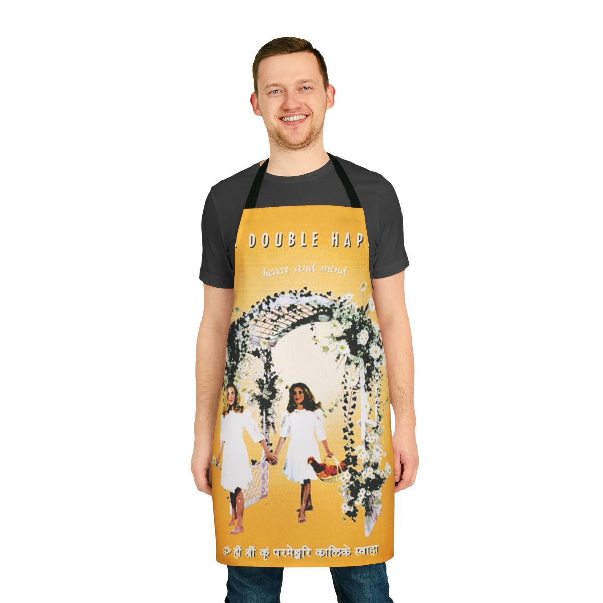 A high-quality punk-inspired apron featuring the "Sister Double Happiness" design