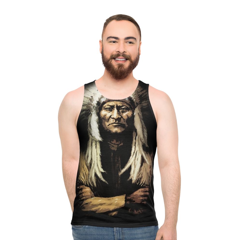 Sitting Bull Native American Tribal Unisex Tank Top