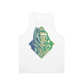Sixth Doctor Who Unisex Tank Top with Retro Sci-Fi Design
