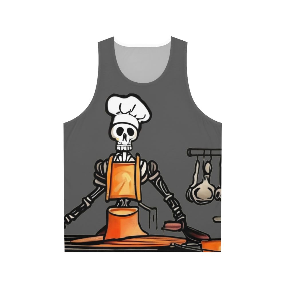 Skeleton Chef Unisex Graphic Tank Top