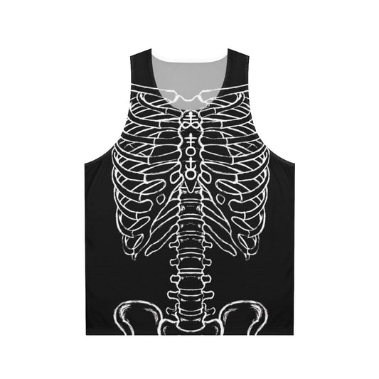 Skeleton ribcage unisex tank top