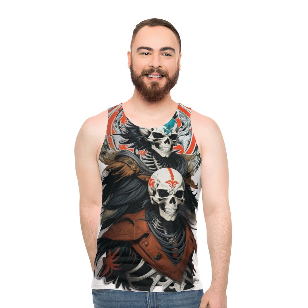 Skeleton Warrior Dark Fantasy Unisex Tank Top