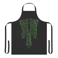 Skeleton-patterned distressed apron inspired by the cult film "This Is Spinal Tap"