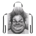Sketch portrait apron featuring a design inspired by the iconic comedian Chris Farley