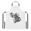 Skull and crossbones design on a high-quality, durable apron for the kitchen, bar, or any occasion.