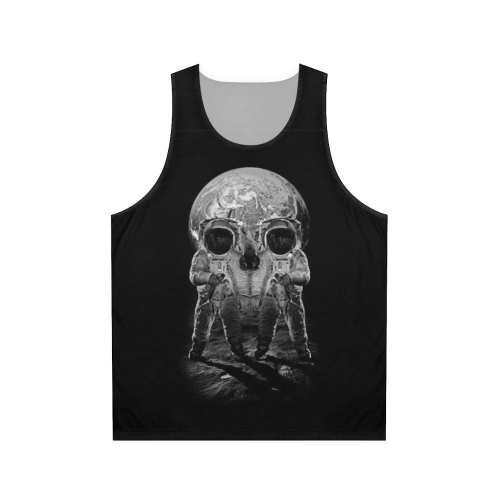 Skull Astronaut Galaxy Print Unisex Tank Top