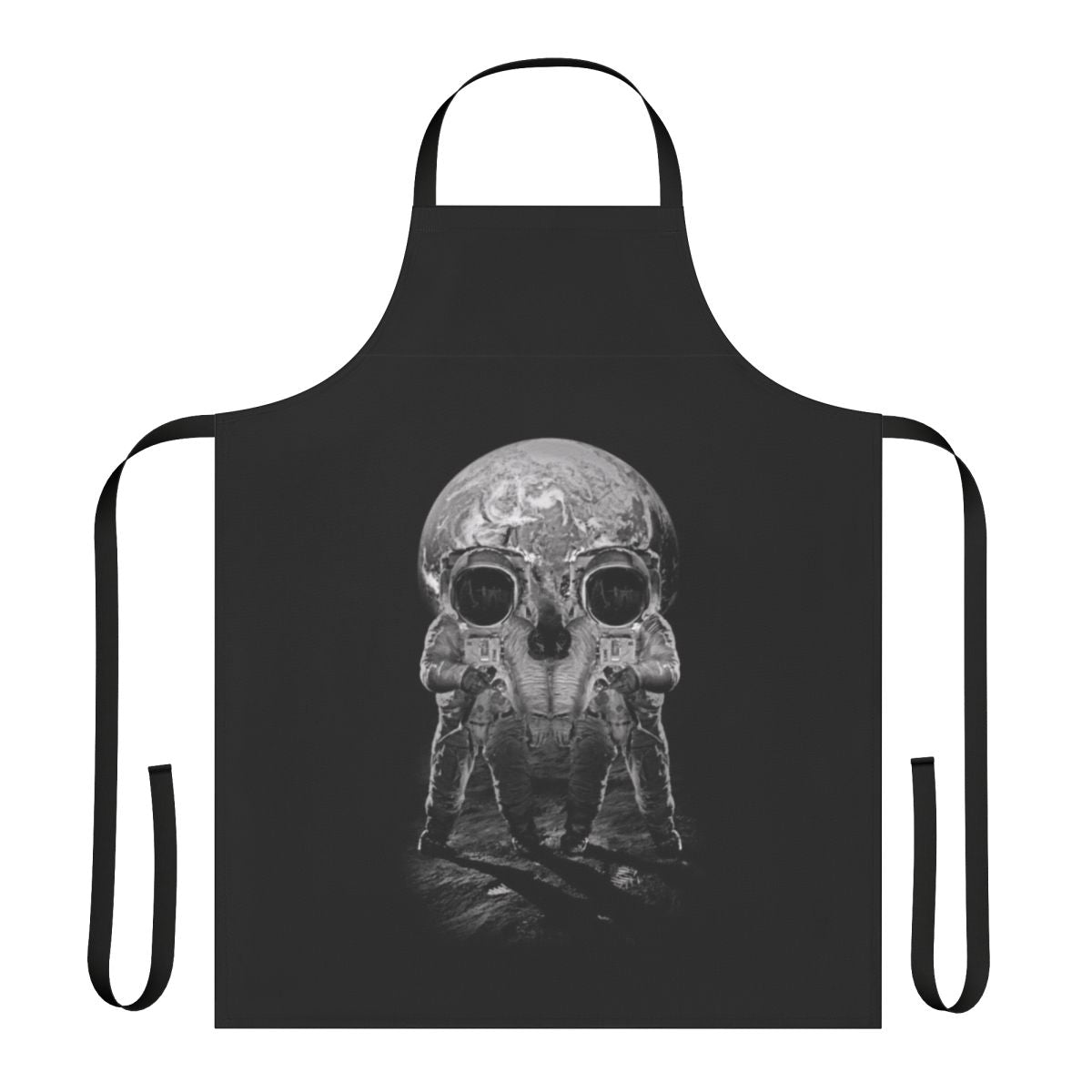 Skull astronaut design on a high-quality apron for space and galaxy lovers
