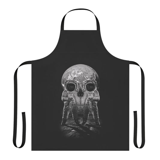 Skull astronaut design on a high-quality apron for space and galaxy lovers