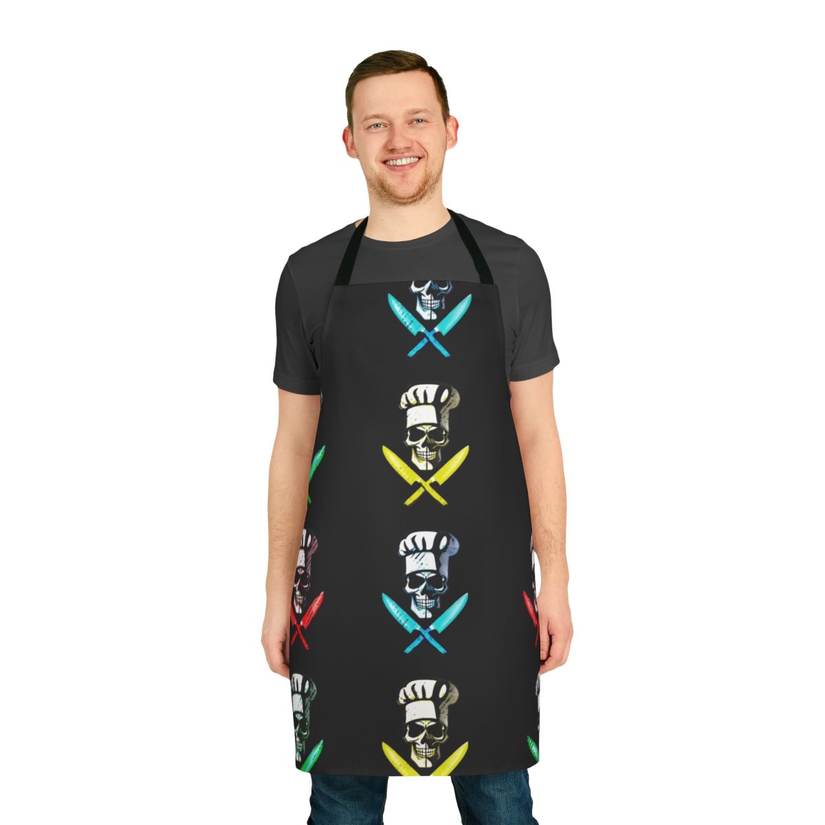 Skull Chef Apron with a stylish and edgy design for the modern cook