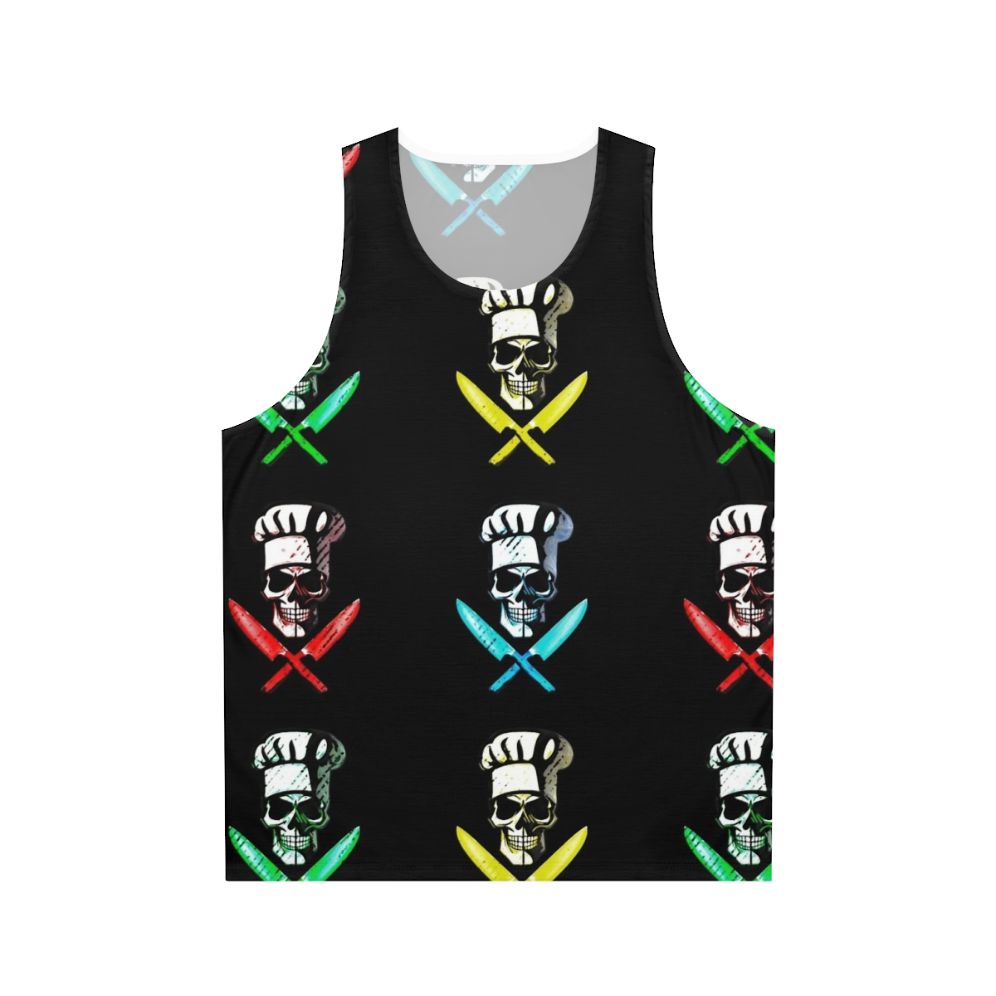 Skull chef unisex tank top