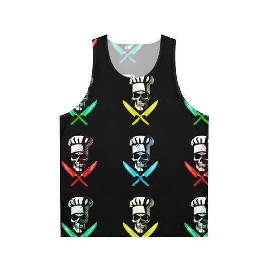 Skull chef unisex tank top