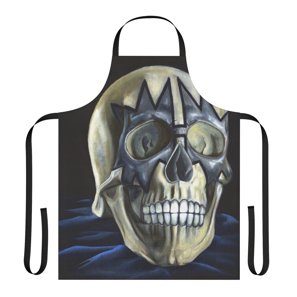 Skull Spaceman Inspired Apron for Kiss Fans, featuring a unique and striking graphic design
