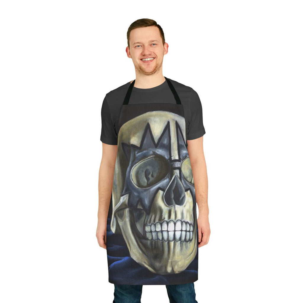 Skull Spaceman Inspired Apron for Kiss Fans, featuring a unique and striking graphic design